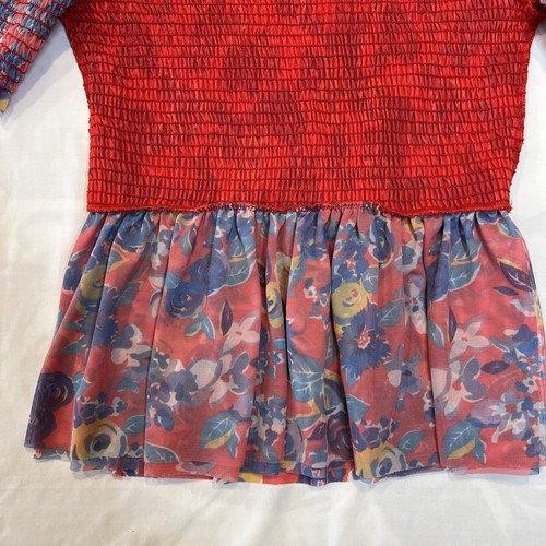 Camicetta peplo floreale fumè nuova con etichette Anthropologie Medium Maeve Ashton - Foto 18 di 24