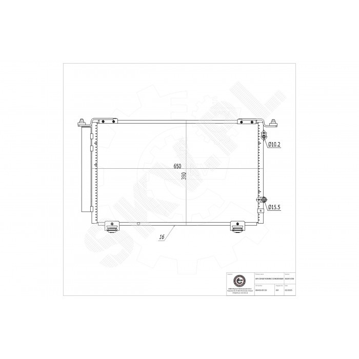 Condenseur de clim Toyota Avensis essence et diesel radiateur de climatisation 88450-05120