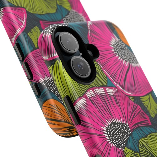 Phone Ink Case for iPhone / Galaxy / Pixel – Vibrant Pink Green Abstract Pattern - Picture 31 of 257