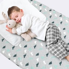 Grey Potty Training Bed Pad 100 Waterproof Twin Toddler Bed Wetting Mat