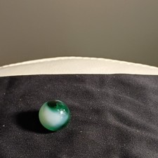 Single Machine Made Glass Swirl Toy Marble, Green White Swirl, Ages 4