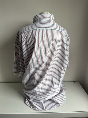 Camicia uomo manica corta DG's Drifters - taglia 3XL - bianca con righe rosse e grigie - Foto 21 di 24