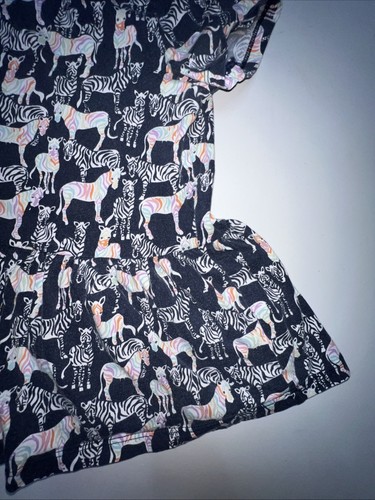 Crewcuts Top Girls 10 Peplum Short Sleeve Shirt Zebras 100% Cotton Kids JCrew - Picture 9 of 13