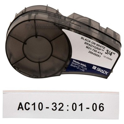 BRADY M21-750-414 Print-On Hook Material Label 60YR59