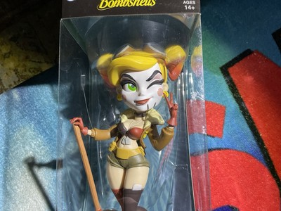 Cryptozoic DC Bombshells 7  Vinyl Harley Quinn Leather Jacket Peace Sign MIB