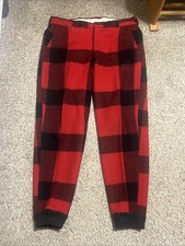 Sanforized Vintage Buffalo Plaid Wool Hunting Pants Mens 36 Or 38  Waist 29  