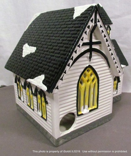 Lot 3 DEPT 56 SNOW VILLAGE HABITAT A HOME IN THE MAKING, CHURCH of the OPEN DOOR - Picture 4 of 14