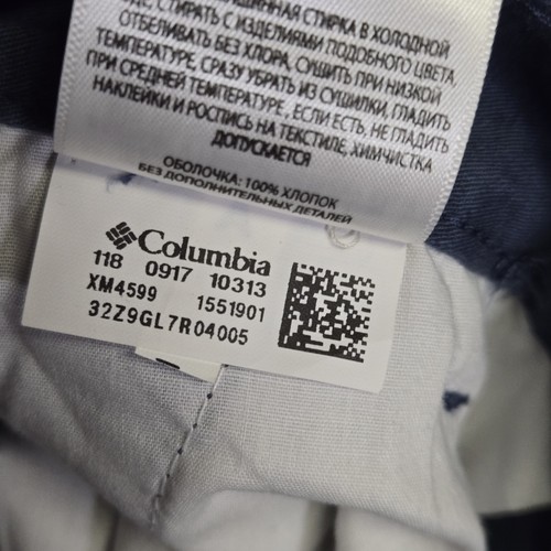 Pantalones Cortos Clásicos Modernos Columbia Para Hombre Talla 36 Azul 100% Algodón Bolsillo Carga 10" - Imagen 11 de 14