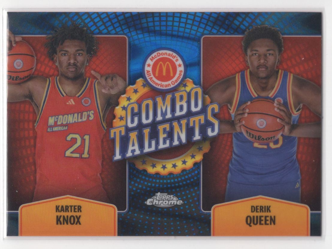 #COT-KAK Karter Knox / Derik Queen 2024-25 Topps Chrome McDonalds Blue Ray Wave