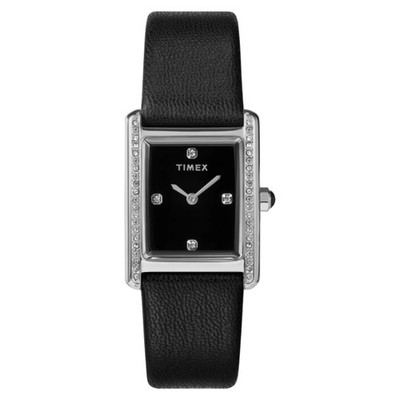 Timex TW2W63800 Hailey 24mm schwarzes Lederarmband Damenuhr