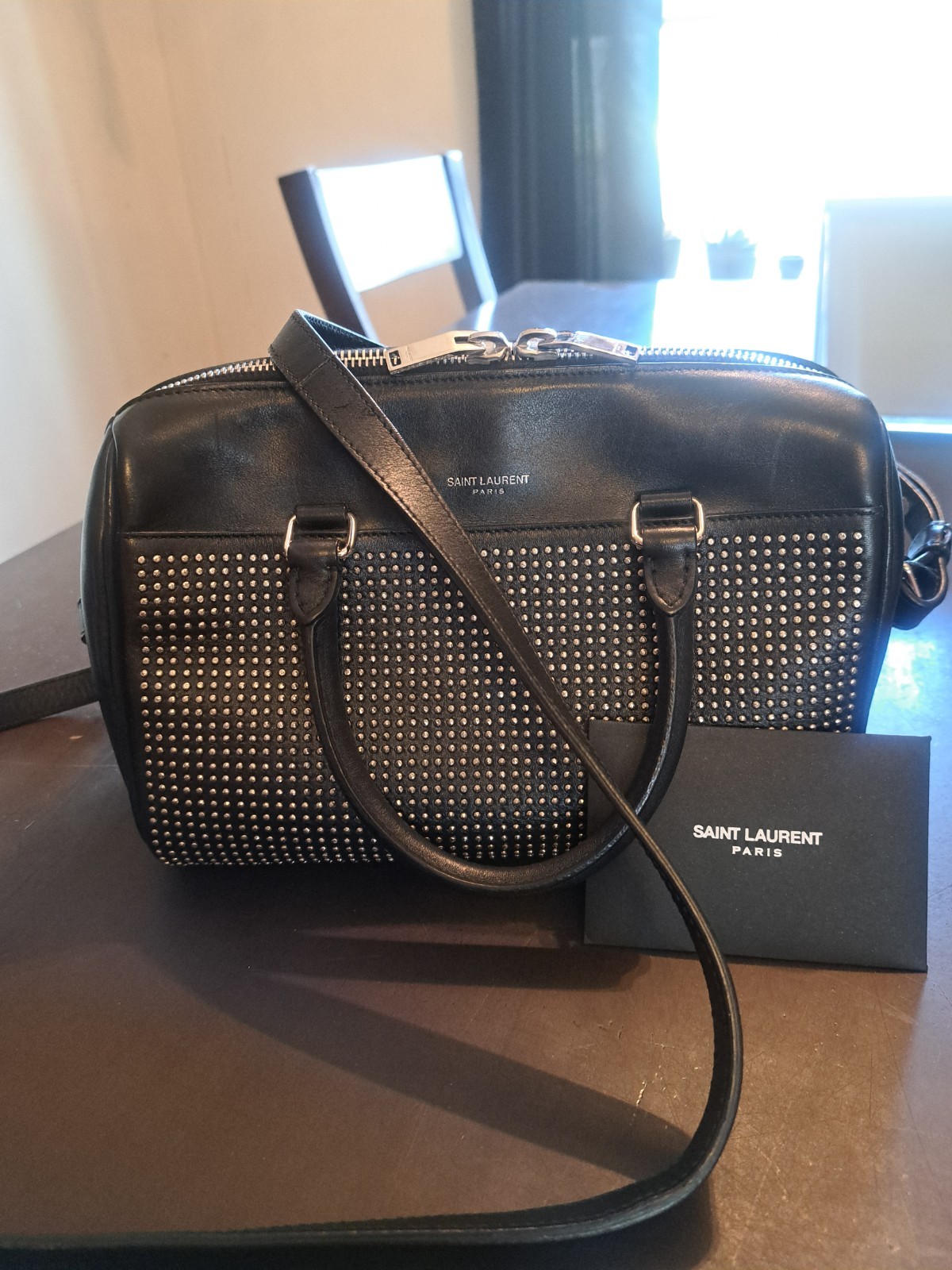 Borsa a mano originale SAINT LAURENT PARIS bambino borsone pelle 2 vie 332423 usata