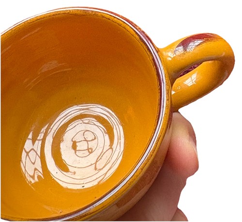3er Set bunte handgefertigte Ceramiche Florentiner Artistiche Demitasse Tassen Italien - Bild 7 von 8