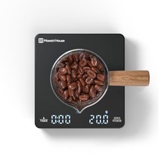 Mini Coffee Scale with Timer, Rechargeable Espresso Scale, 2kg/0.1g Black