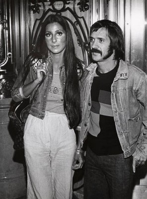Cher and Sonny Bono at Cher and Sonny Bono Sighting at the S - 1973 Old Photo 2