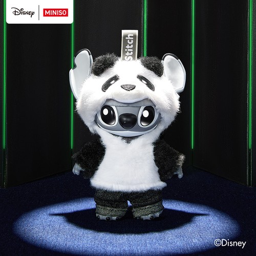 Authentic Miniso Disney Stitch GenZ Street Panda Vinyl Plush Toy - Picture 1 of 8