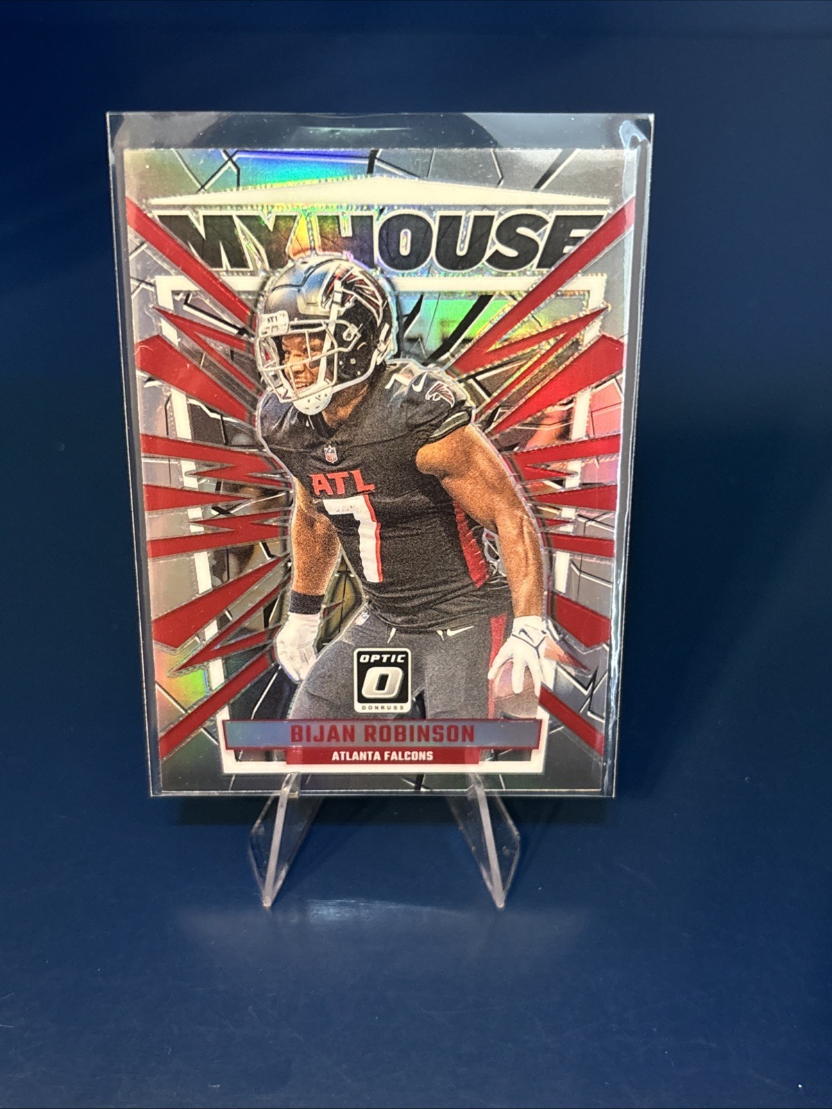 Bijan Robinson SILVER HOLO! 2023 Donruss Optic My House Atlanta Falcons