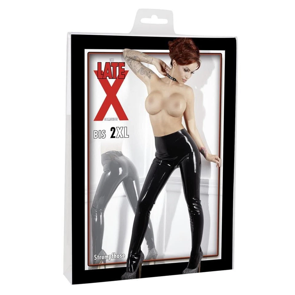 Latex Strumpfhose sexy eng anliegend Schwarz in M L unisex von LATE X - Bild 3 von 3