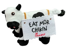 Chick-Fil-A Plush Cow "Eat Mor Chikin" Black & White Stuffed Animal Toy