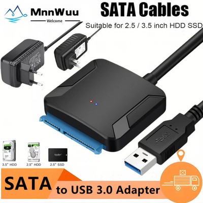 USB 3.0 auf zu SATA Adapter Kabel für 2.5 3.5'' Zoll HDD SSD Festplatte Konverter
