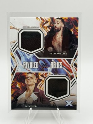 2025 Topps WWE Exalted Rivaled Relics Event Used Seth Rollins & Gunther  #RR-RG
