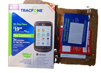LG 305C TracFone 3.2'' Touchscreen 2G WiFi Vintage Cell Phone Open Box