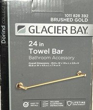 Glacier Bay Dorind 24 in Towel Bar in Brushed Gold