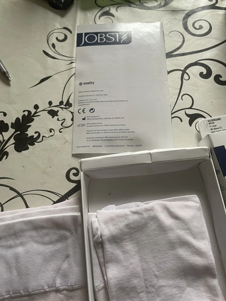 Jobst Ulcer Care White Medical Compression Stocking - Image 3 of 4