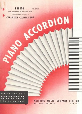 PRESTO (J.S. BACH) BY CHARLES CAMILLERI ACCORDION SOLO COMPOSITION MUSIC NOS