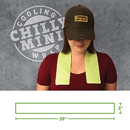 Chilly Mini Cooling Neck Towel, 29" x 3" Blue - Picture 6 of 8