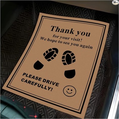 50 PCS Paper Floor Mats, 16 x 20 Inch Disposable Auto Carpet Pad Color: Yellow