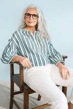 Seasalt Women's Regular Following Sea Seersucker Shirt Sealine Dark Wreckage