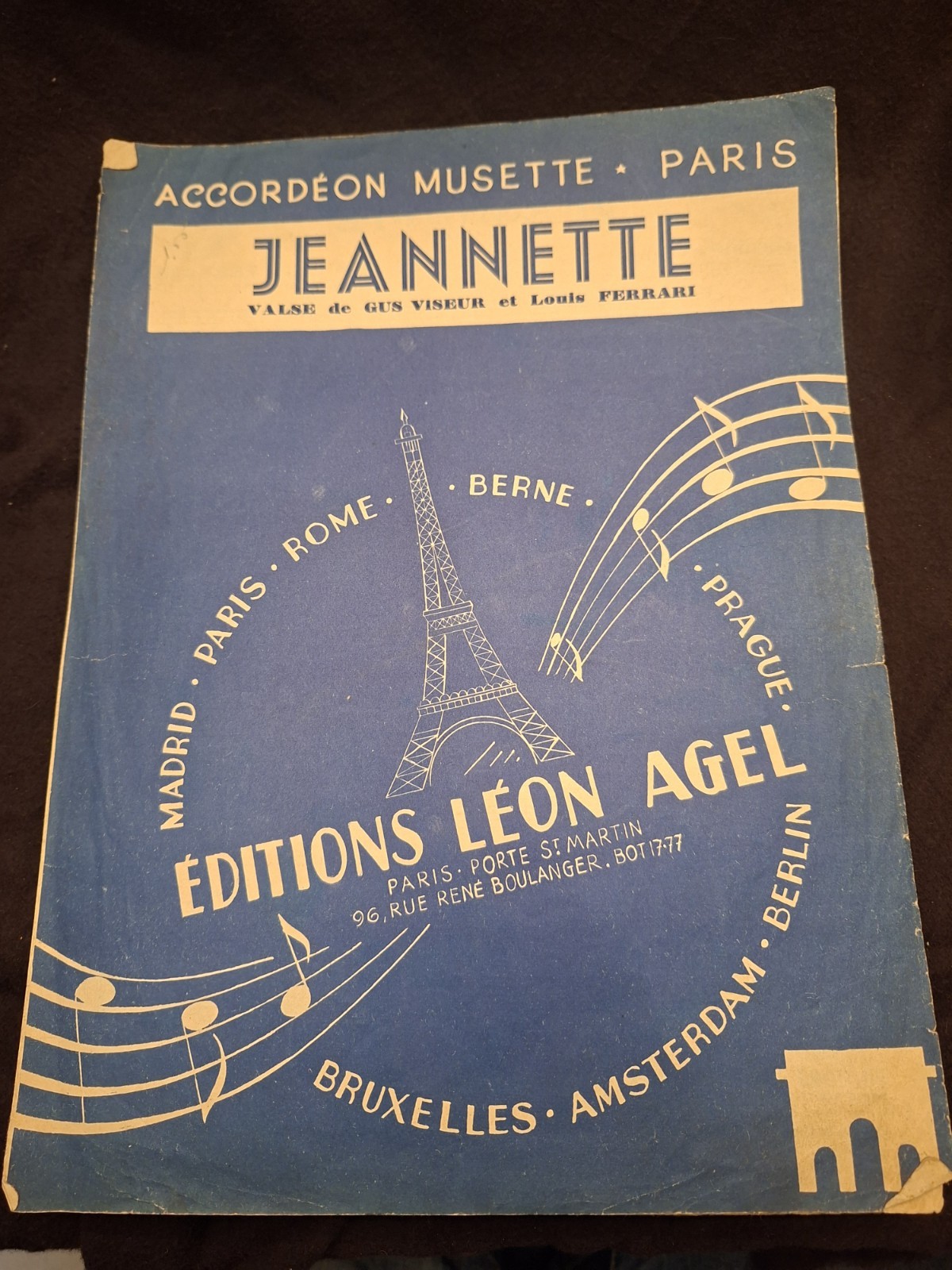 Jeannette Gus Viseur Ferrari GF Sheet Music