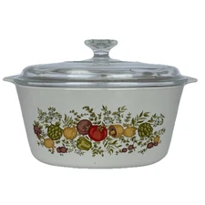 CorningWare Spice Of Life La Marjolaine 3 L Casserole A-3-B Pyrex Lid A-3-L EUC
