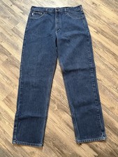 Carhartt FR Jeans Mens 36x34 Blue Denim HRC 3 FRB 160 DNM Work Pants