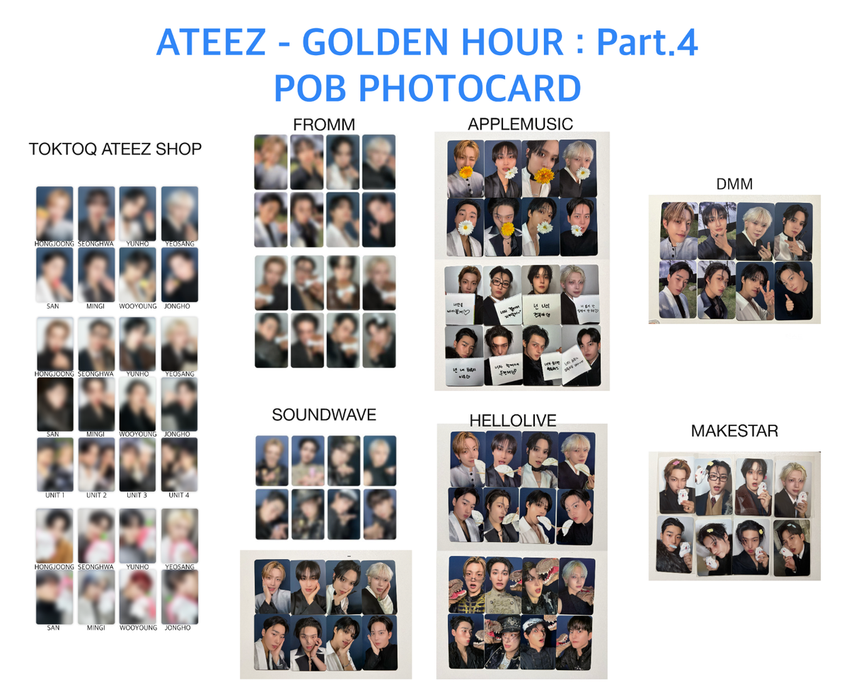 presale [ATEEZ] GOLDEN HOUR : Part.4 POB Photocard | eBay
