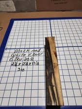Black and White Ebony Wood turning blank 2 7/8" x 2 1/4 " x 13 1/2 " EBW208