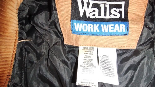 Walls Work Wear Insulated Coveralls Brown Men’s Large Short Chest 42-44 - Picture 5 of 10