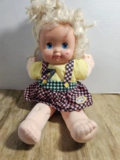 Vintage Magic Nursery Toddler Girl Blonde Baby Doll 1989 Original Outfit Mattel