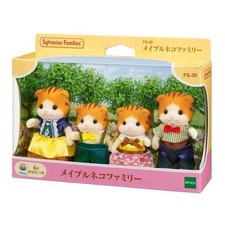 EPOCH Sylvanian Families Maple Cat Family FS-30 Set of 4 Poseable Figures