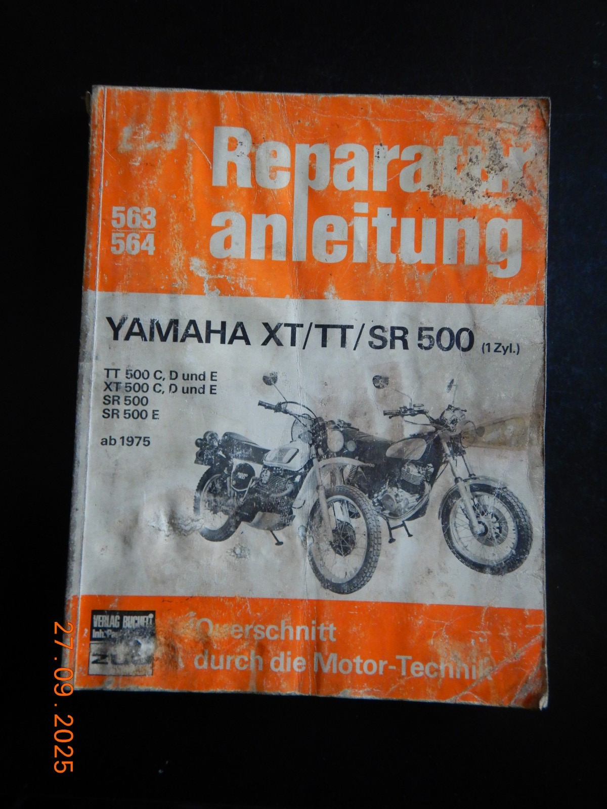 Reparaturanleitung Yamaha XT500 SR500 TT500  , Bucheli 563 - 564 ab 1975