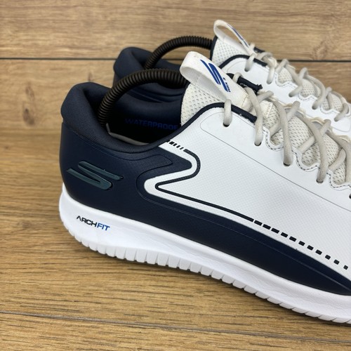 Scarpe da golf Skechers da uomo taglia UK 10 arch fit golf in pelle bianca scarpe da ginnastica sportive - Foto 10 di 11