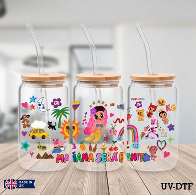 Karol UV DTF Aufkleber - 16oz Libbey Dose Glasfolie yn871