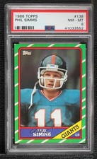 1986 Topps Phil Simms (C* on Copyright Line) #138 PSA 8 0nr3