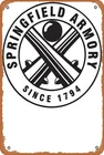 Vintage Metal Tin Sign Springfield Armory Poster for Outdoor Yard 8x12