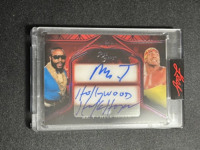 HULK HOGAN * MR T 2025 LEAF RED CARPET DUAL AUTO 1/2 SP RIP BROTHER