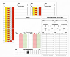 5/50/100   4-seitige SPIELNOTIZKARTEN mit DISZIPLINARSTRAFE in der TECH.ZONE