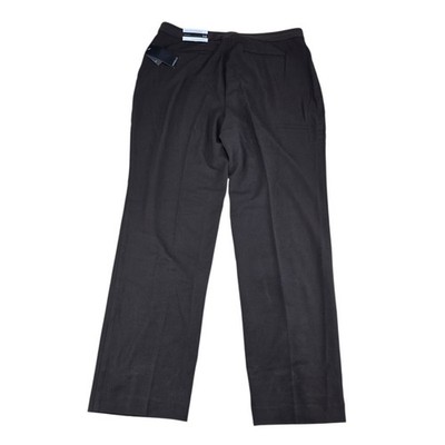 New Rafaella Straight Leg Dress Pants Brown Women Size 14 NWT