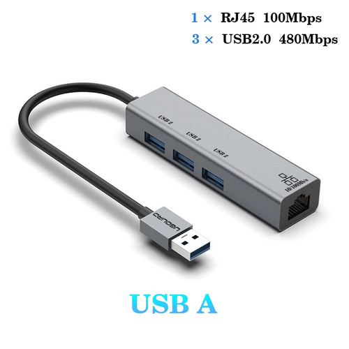 USB HUB Docking Station Type C to RJ45 1000Mbps Ethernet Adapter 3.0 HUB Gigabit - Picture 9 of 19