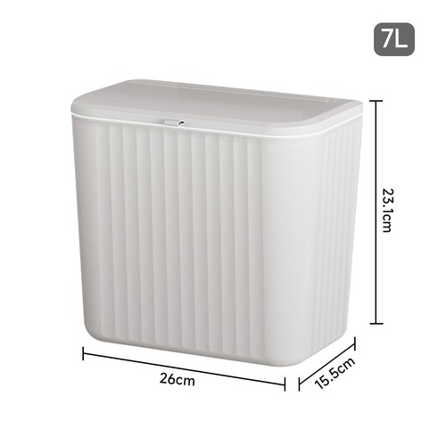 9L Kitchen Cabinet Door Cupboard Hanging Trash Can With Lid Wall Mount Waste Bin - Picture 27 of 41