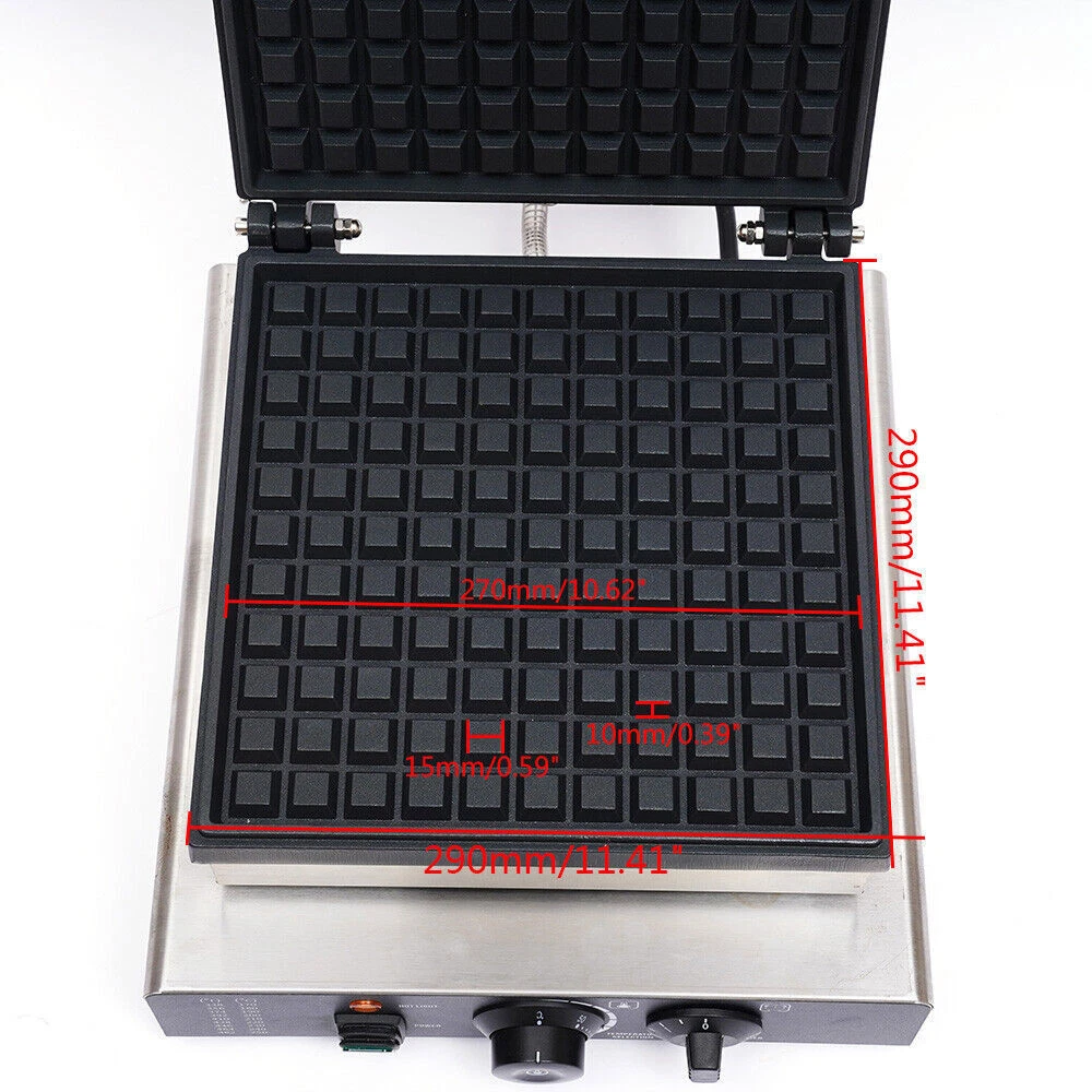 Waffle Maker Commercial Electric Machine Square Nonstick Waffle Making Machine